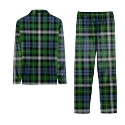 ScotsTee Shop Scottish Farquharson Dress Ancient Crest Tartan Pajama Satin Velvet Flannel Pajama Set