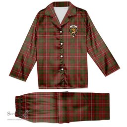 ScotsTee Shop Scottish Hay Crest Tartan Pajama Satin Velvet Flannel Pajama Set