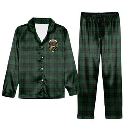 ScotsTee Shop Scottish Graham Crest Tartan Pajama Satin Velvet Flannel Pajama Set