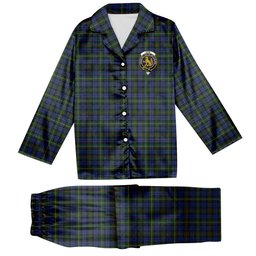 ScotsTee Shop Scottish Gow Hunting Crest Tartan Pajama Satin Velvet Flannel Pajama Set