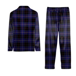 ScotsTee Shop Scottish Dunlop Crest Tartan Pajama Satin Velvet Flannel Pajama Set