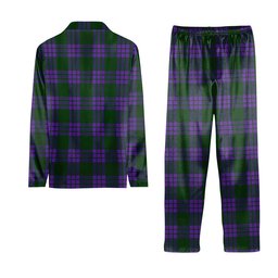 ScotsTee Shop Scottish Elphinstone Crest Tartan Pajama Satin Velvet Flannel Pajama Set