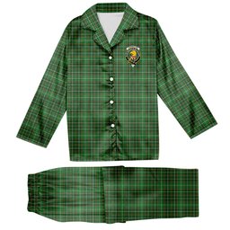 ScotsTee Shop Scottish Forrester Hunting Crest Tartan Pajama Satin Velvet Flannel Pajama Set