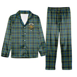 ScotsTee Shop Scottish Gillies Ancient Crest Tartan Pajama Satin Velvet Flannel Pajama Set