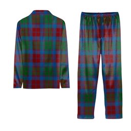 ScotsTee Shop Scottish Fraser of Altyre Ancient Crest Tartan Pajama Satin Velvet Flannel Pajama Set