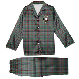 ScotsTee Shop Scottish Galbraith Old Ancient Crest Tartan Pajama Satin Velvet Flannel Pajama Set