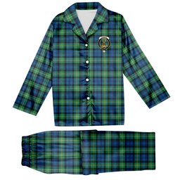 ScotsTee Shop Scottish Gordon Ancient Crest Tartan Pajama Satin Velvet Flannel Pajama Set