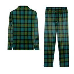 ScotsTee Shop Scottish Gunn Ancient Clan Crest Tartan Pajama Satin Velvet Flannel Pajama Set