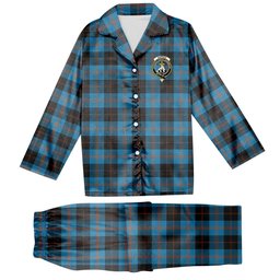 ScotsTee Shop Scottish Garden Crest Tartan Pajama Satin Velvet Flannel Pajama Set