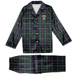 ScotsTee Shop Scottish MacCallum #2 Crest Tartan Pajama Satin Velvet Flannel Pajama Set