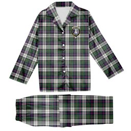 ScotsTee Shop Scottish MacCallum Dress Modern Crest Tartan Pajama Satin Velvet Flannel Pajama Set