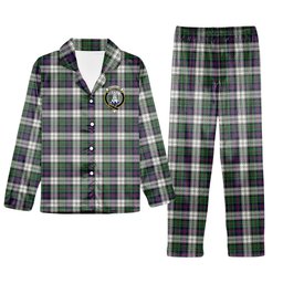 ScotsTee Shop Scottish MacCallum Dress Modern Crest Tartan Pajama Satin Velvet Flannel Pajama Set