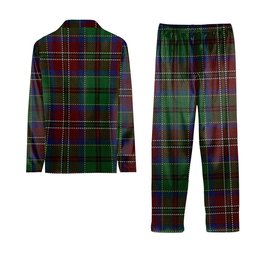 ScotsTee Shop Scottish MacCulloch Crest Tartan Pajama Satin Velvet Flannel Pajama Set