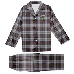 ScotsTee Shop Scottish MacBeth Dress Crest Tartan Pajama Satin Velvet Flannel Pajama Set