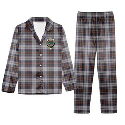 ScotsTee Shop Scottish MacBeth Dress Crest Tartan Pajama Satin Velvet Flannel Pajama Set