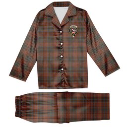 ScotsTee Shop Scottish MacDougall 1850 1 Crest Tartan Pajama Satin Velvet Flannel Pajama Set