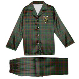 ScotsTee Shop Scottish MacIntosh Hunting Crest Tartan Pajama Satin Velvet Flannel Pajama Set