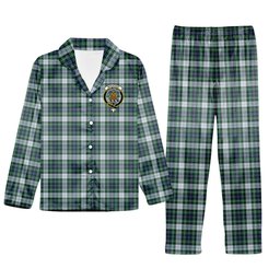 ScotsTee Shop Scottish MacKenzie Dress Ancient Crest Tartan Pajama Satin Velvet Flannel Pajama Set