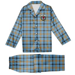 ScotsTee Shop Scottish Laing Ancient Crest Tartan Pajama Satin Velvet Flannel Pajama Set