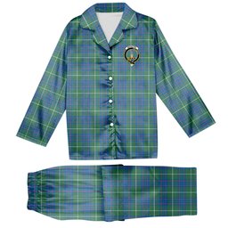 ScotsTee Shop Scottish MacIntyre Hunting Ancient Crest Tartan Pajama Satin Velvet Flannel Pajama Set
