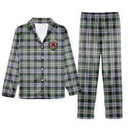 ScotsTee Shop Scottish MacCracken Dress Crest Tartan Pajama Satin Velvet Flannel Pajama Set