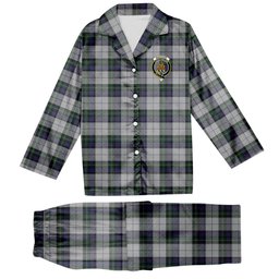 ScotsTee Shop Scottish MacKenzie Dress 3 Crest Tartan Pajama Satin Velvet Flannel Pajama Set