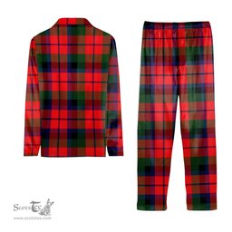 ScotsTee Shop Scottish MacCracken Modern Crest Tartan Pajama Satin Velvet Flannel Pajama Set