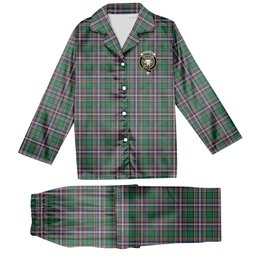 ScotsTee Shop Scottish MacFarlane Hunting Ancient Crest Tartan Pajama Satin Velvet Flannel Pajama Set