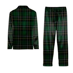 ScotsTee Shop Scottish MacAlpin Crest Tartan Pajama Satin Velvet Flannel Pajama Set
