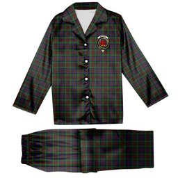 ScotsTee Shop Scottish MacDuff Hunting Crest Tartan Pajama Satin Velvet Flannel Pajama Set