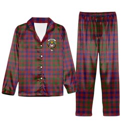 ScotsTee Shop Scottish MacColl Hunting Crest Tartan Pajama Satin Velvet Flannel Pajama Set