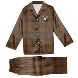 ScotsTee Shop Scottish Jardine 1 Crest Tartan Pajama Satin Velvet Flannel Pajama Set
