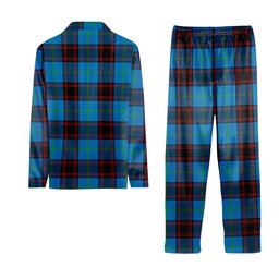 ScotsTee Shop Scottish Hume Ancient Crest Tartan Pajama Satin Velvet Flannel Pajama Set