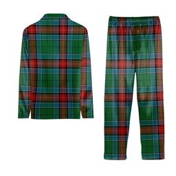 ScotsTee Shop Scottish Jardine Dress Ancient Crest Tartan Pajama Satin Velvet Flannel Pajama Set