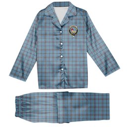 ScotsTee Shop Scottish MacDonald from Rawtenstall Crest Tartan Pajama Satin Velvet Flannel Pajama Set