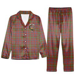 ScotsTee Shop Scottish Lumsden Ancient Crest Tartan Pajama Satin Velvet Flannel Pajama Set