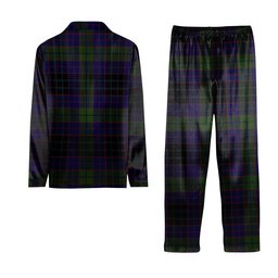 ScotsTee Shop Scottish Lumsden Hunting Crest Tartan Pajama Satin Velvet Flannel Pajama Set