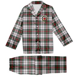 ScotsTee Shop Scottish MacDuff Dress Modern Crest Tartan Pajama Satin Velvet Flannel Pajama Set