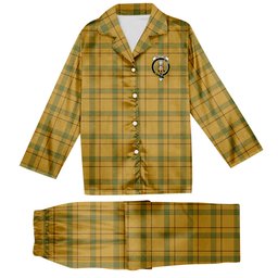 ScotsTee Shop Scottish Houston Crest Tartan Pajama Satin Velvet Flannel Pajama Set