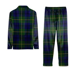 ScotsTee Shop Scottish Johnston Modern Crest Tartan Pajama Satin Velvet Flannel Pajama Set