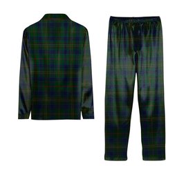 ScotsTee Shop Scottish Kennedy Crest Tartan Pajama Satin Velvet Flannel Pajama Set