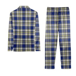 ScotsTee Shop Scottish Livingstone Dress Modern Crest Tartan Pajama Satin Velvet Flannel Pajama Set