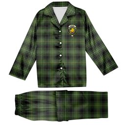 ScotsTee Shop Scottish MacIver Hunting Crest Tartan Pajama Satin Velvet Flannel Pajama Set