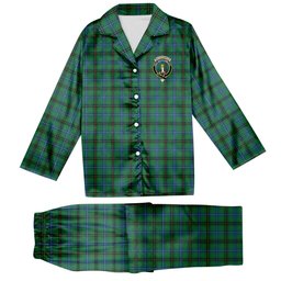ScotsTee Shop Scottish MacKendrick Ancient Crest Tartan Pajama Satin Velvet Flannel Pajama Set