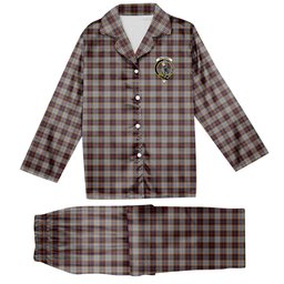 ScotsTee Shop Scottish MacInnes Ancient Hunting Crest Tartan Pajama Satin Velvet Flannel Pajama Set