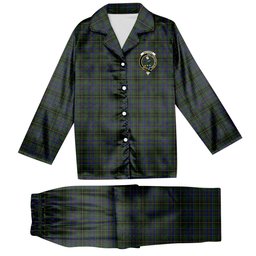 ScotsTee Shop Scottish MacInnes Crest Tartan Pajama Satin Velvet Flannel Pajama Set