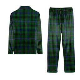 ScotsTee Shop Scottish MacKendrick Crest Tartan Pajama Satin Velvet Flannel Pajama Set