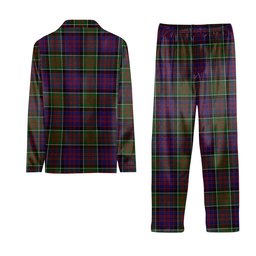 ScotsTee Shop Scottish MacDonald of Clanranald 2 Crest Tartan Pajama Satin Velvet Flannel Pajama Set