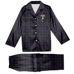 ScotsTee Shop Scottish MacCallum of Berwick Crest Tartan Pajama Satin Velvet Flannel Pajama Set