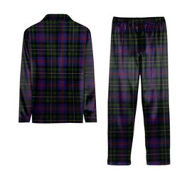ScotsTee Shop Scottish MacCallum of Berwick Crest Tartan Pajama Satin Velvet Flannel Pajama Set